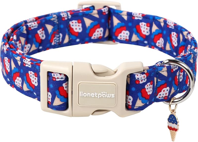 Collar perro ajustable Sundea azul rojo medianos grandes