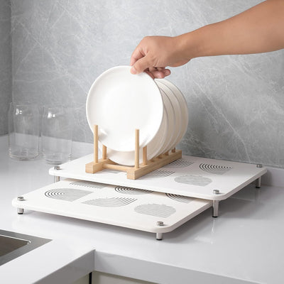 Tapete secado platos encimera cocina con pies antiderrap