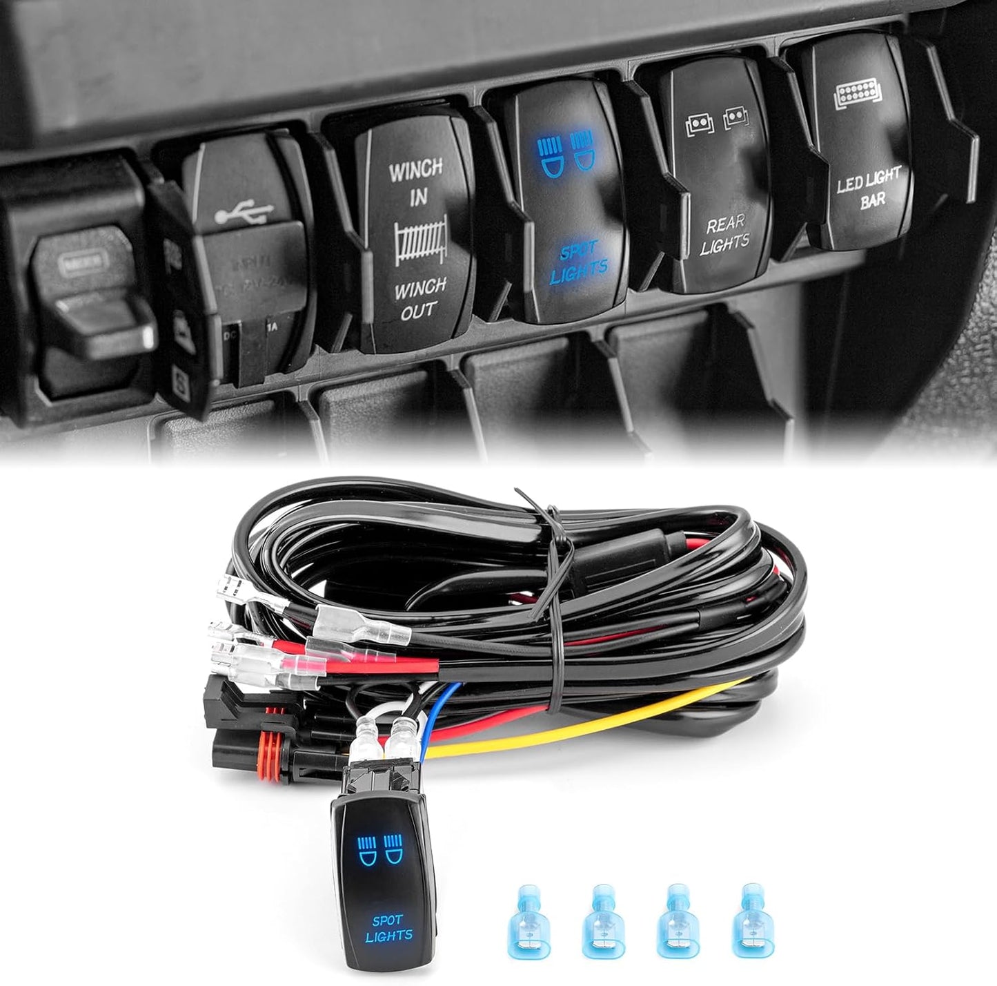 Kit arnés luces 180w con conector 12v