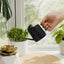 Regadera metal negro acero inox pico largo para plantas 10oz