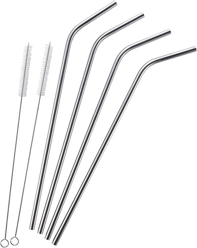 4 Popotes Acero Inox para Vaso 30oz y 2 Cepillos Limpieza