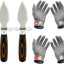 Set 2 Cuchillos Ostra Acero Inox y 2 Pares Guantes Nivel 5