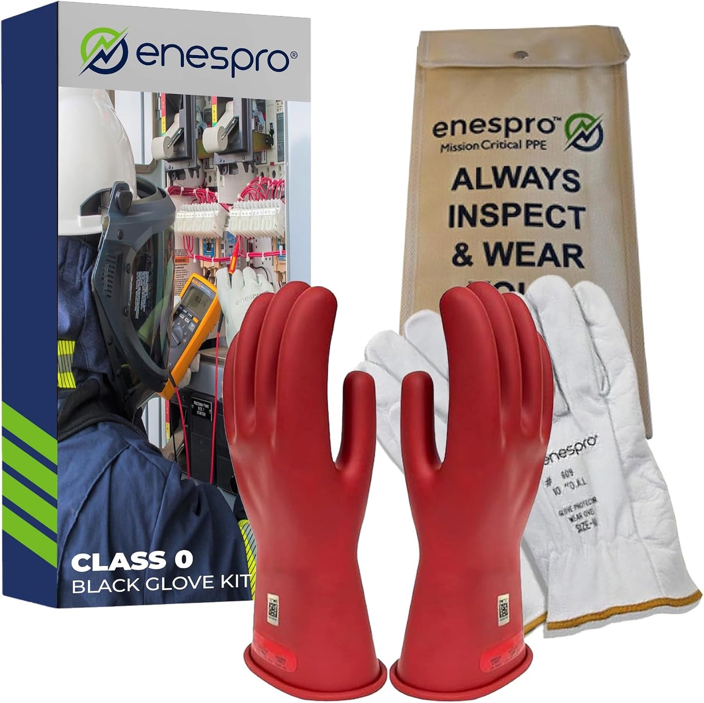 Guantes aislantes caucho voltage clase 0 rojo