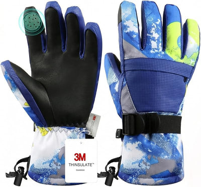 Guantes esquí impermeables para hombre mujer niño