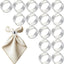 Set 16 servilleteros plateados para boda y fiesta