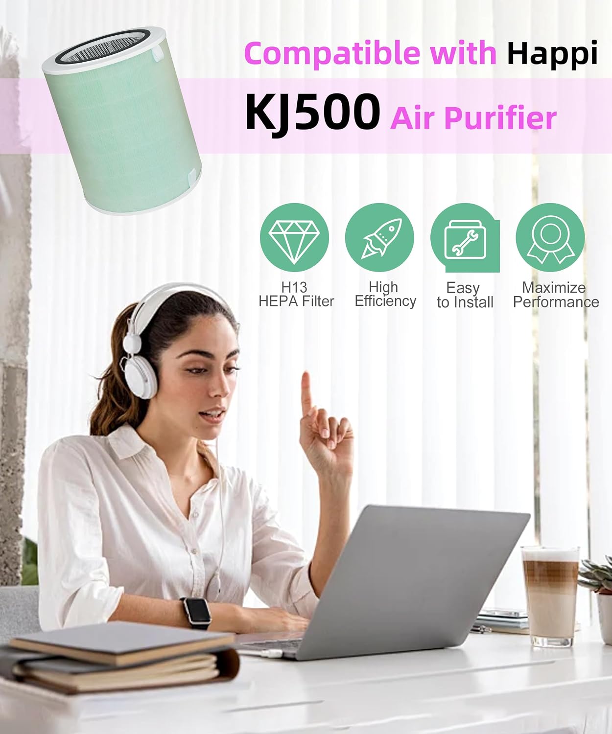Filtro repuesto KJ500 carbón activado 4 etapas