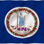 Bandera con estados EE.UU. Virginia