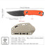 Cuchillo táctico DC53 con funda G10 EDC camping negro