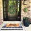 Alfombra puerta delantera 35.4x59 negra y blanca bienvenida