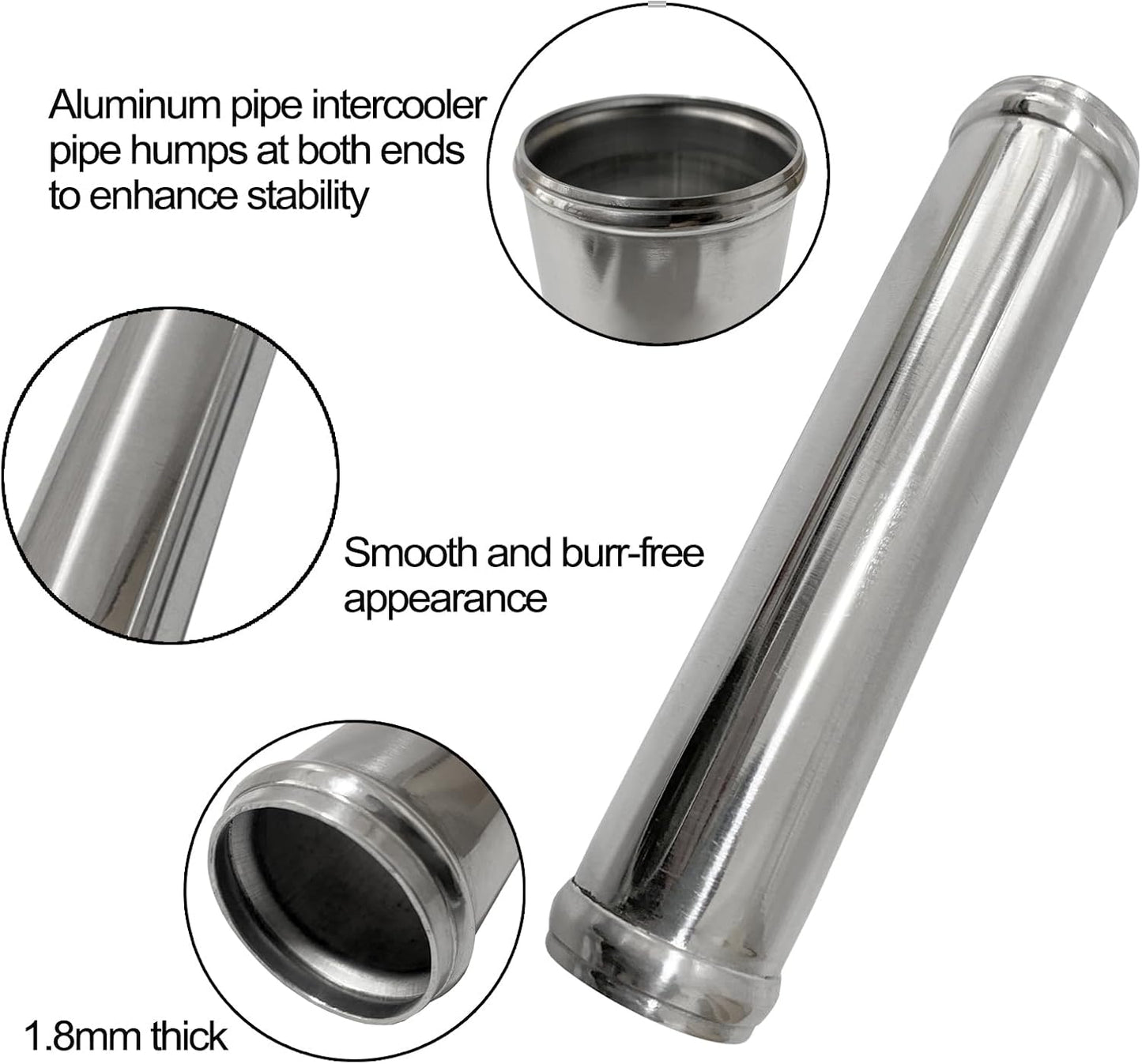 Tubo aluminio 2.75" conector universal intercooler