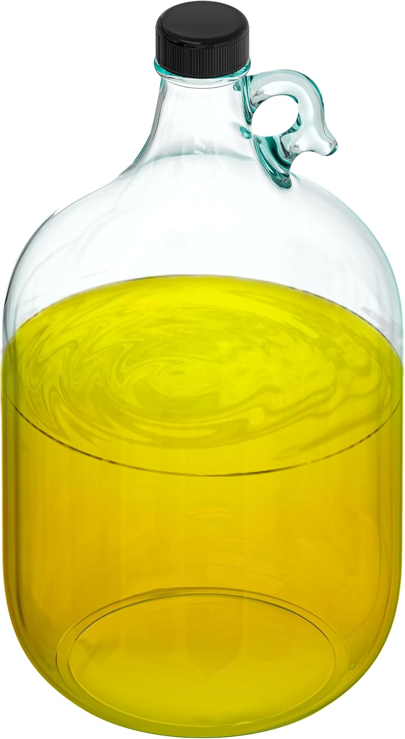 Tarro vidrio 1gal con tapa 38mm para fermentar bebidas