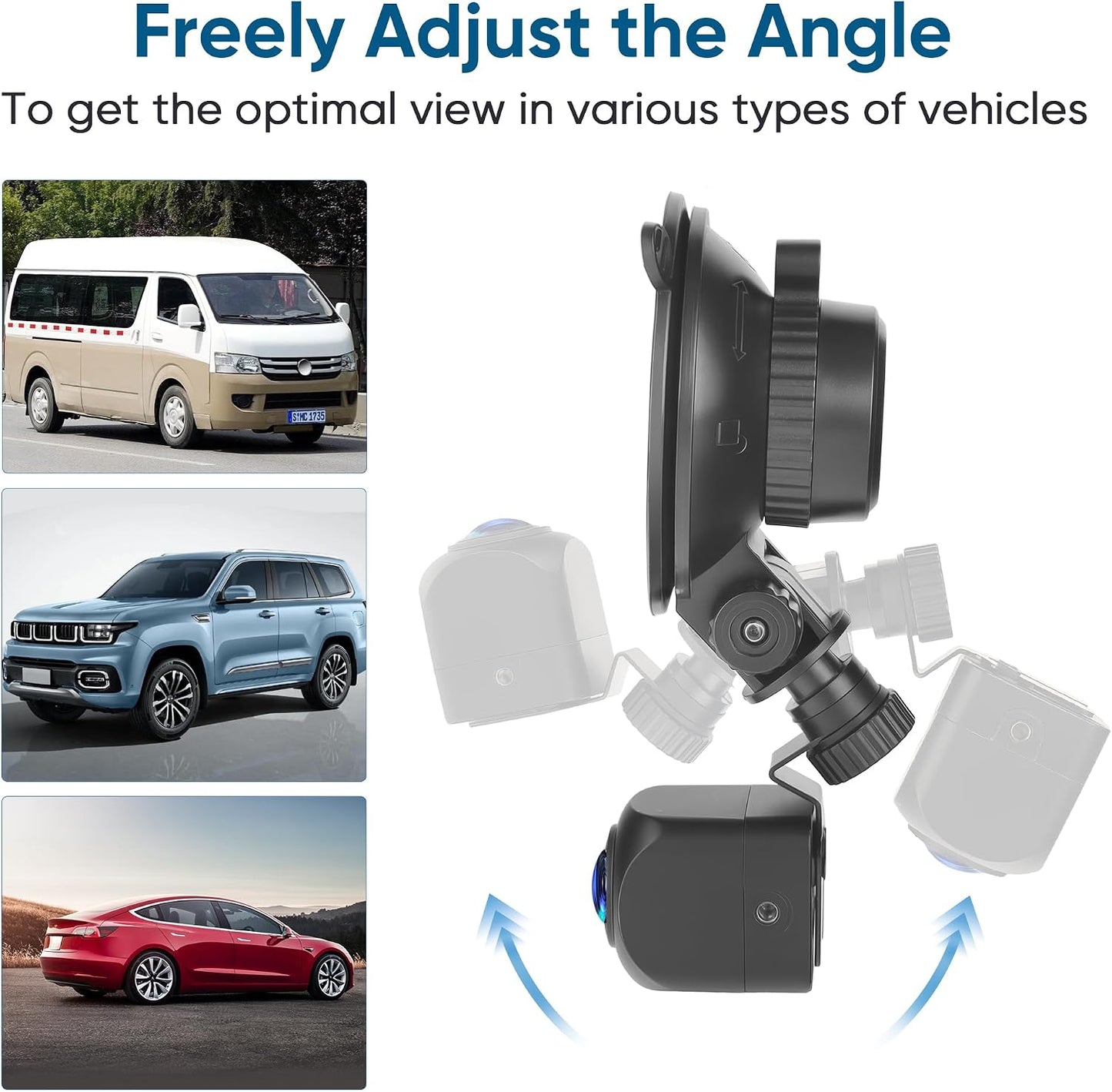 Soporte universal cámara trasera ventosa ajustable coche suv rv