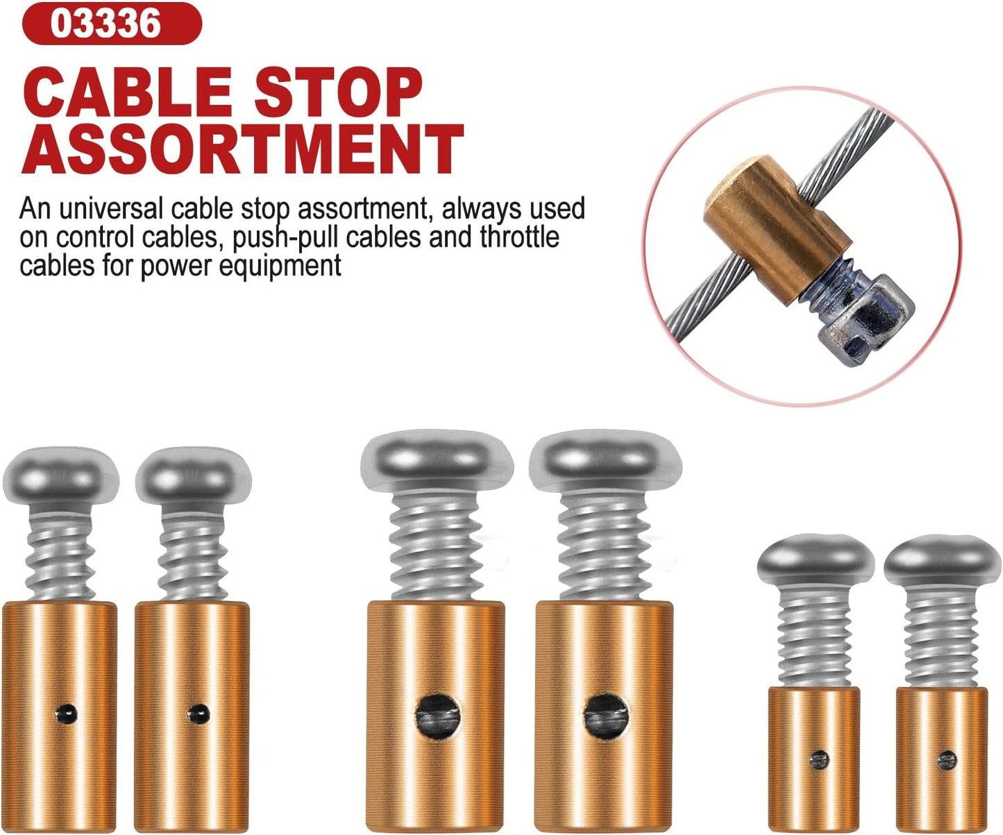 Topes cable ajuste universal pack 24 unidades