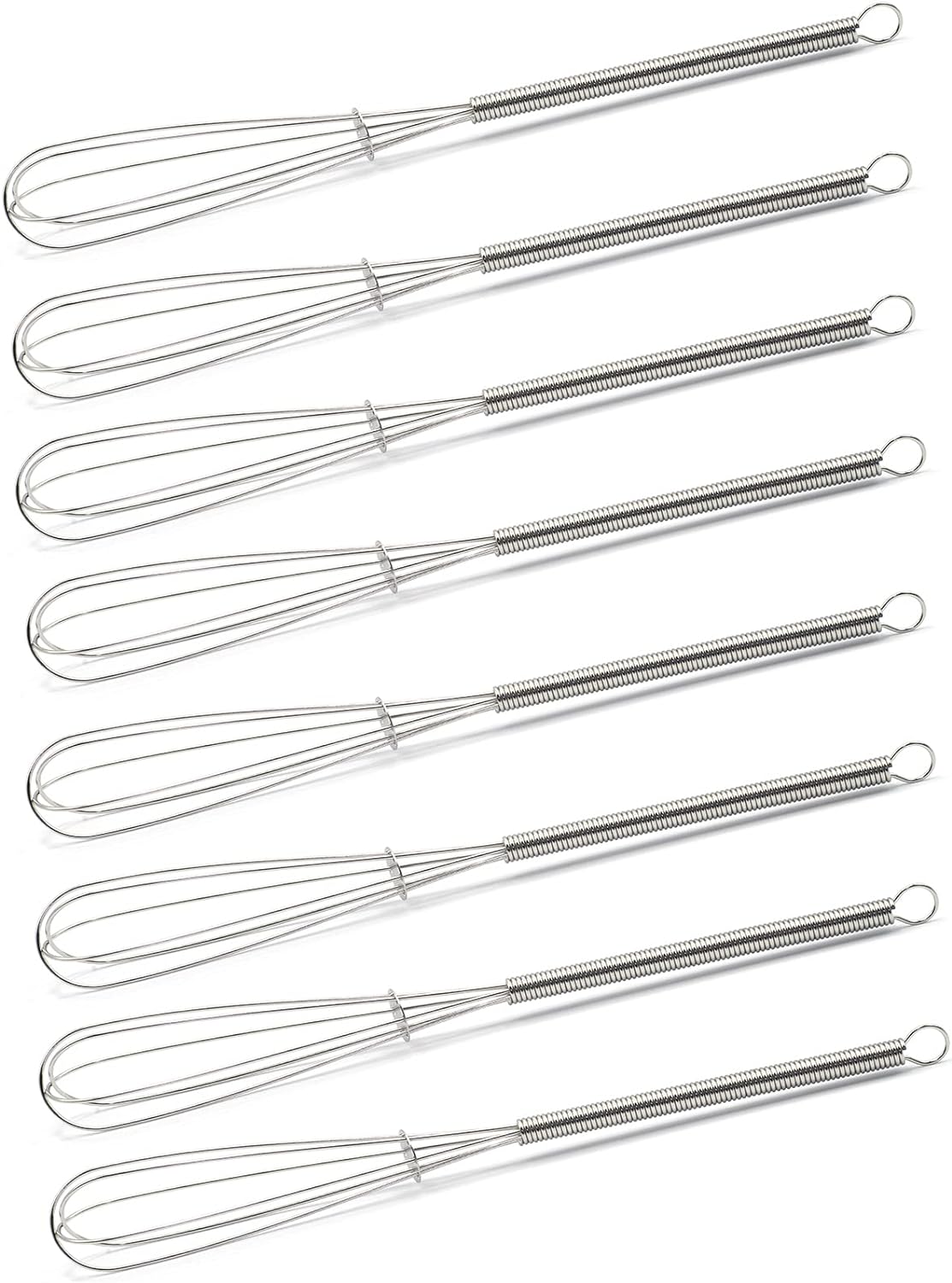 Batidor de mano acero inox 7pulg 8pzas para huevo harina