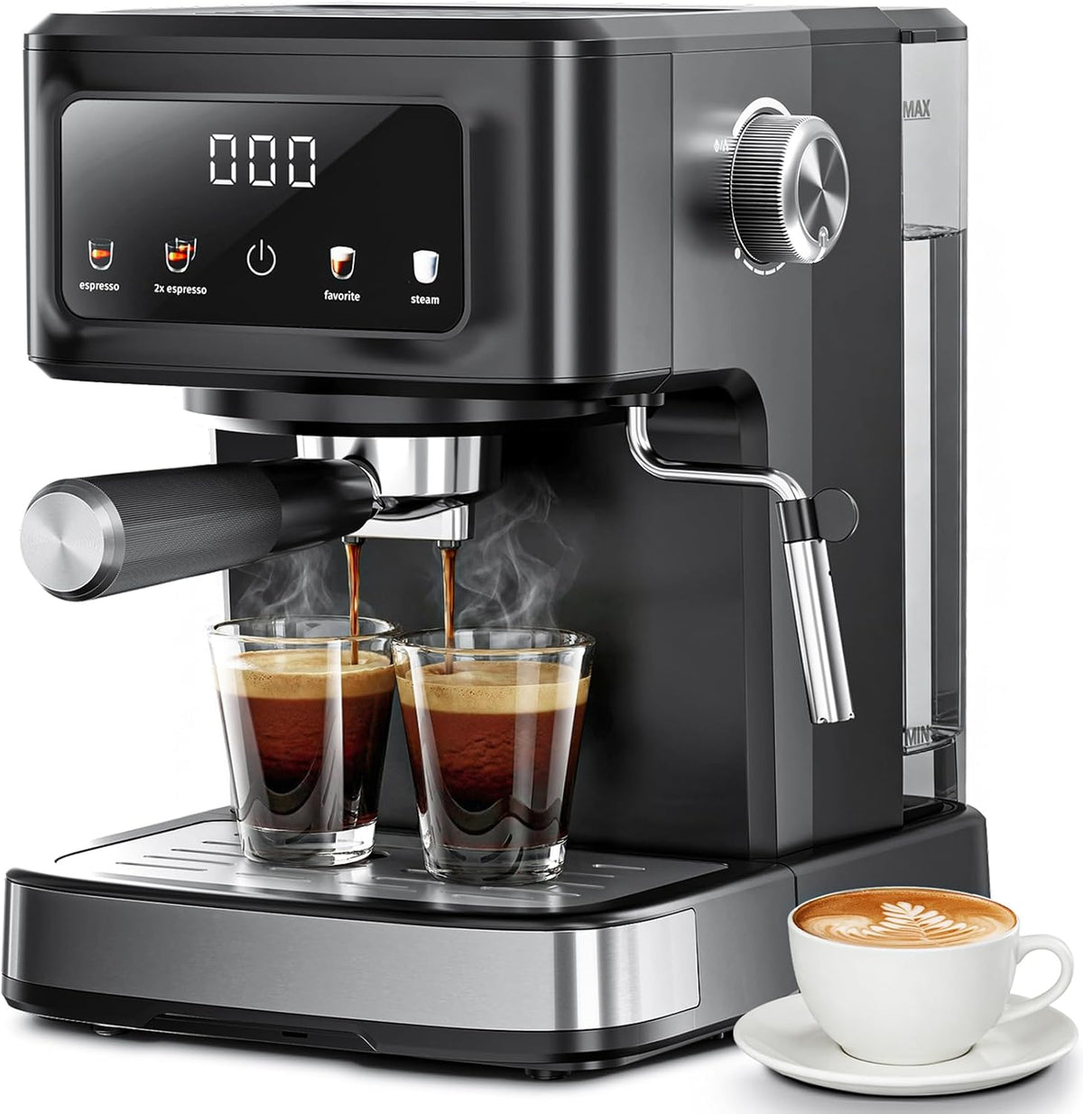 Cafetera Espresso Digital 15 Bar Tanque 50oz Espumador Leche