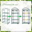 Mini invernadero 4 niveles 62pulg alto con luces cultivo