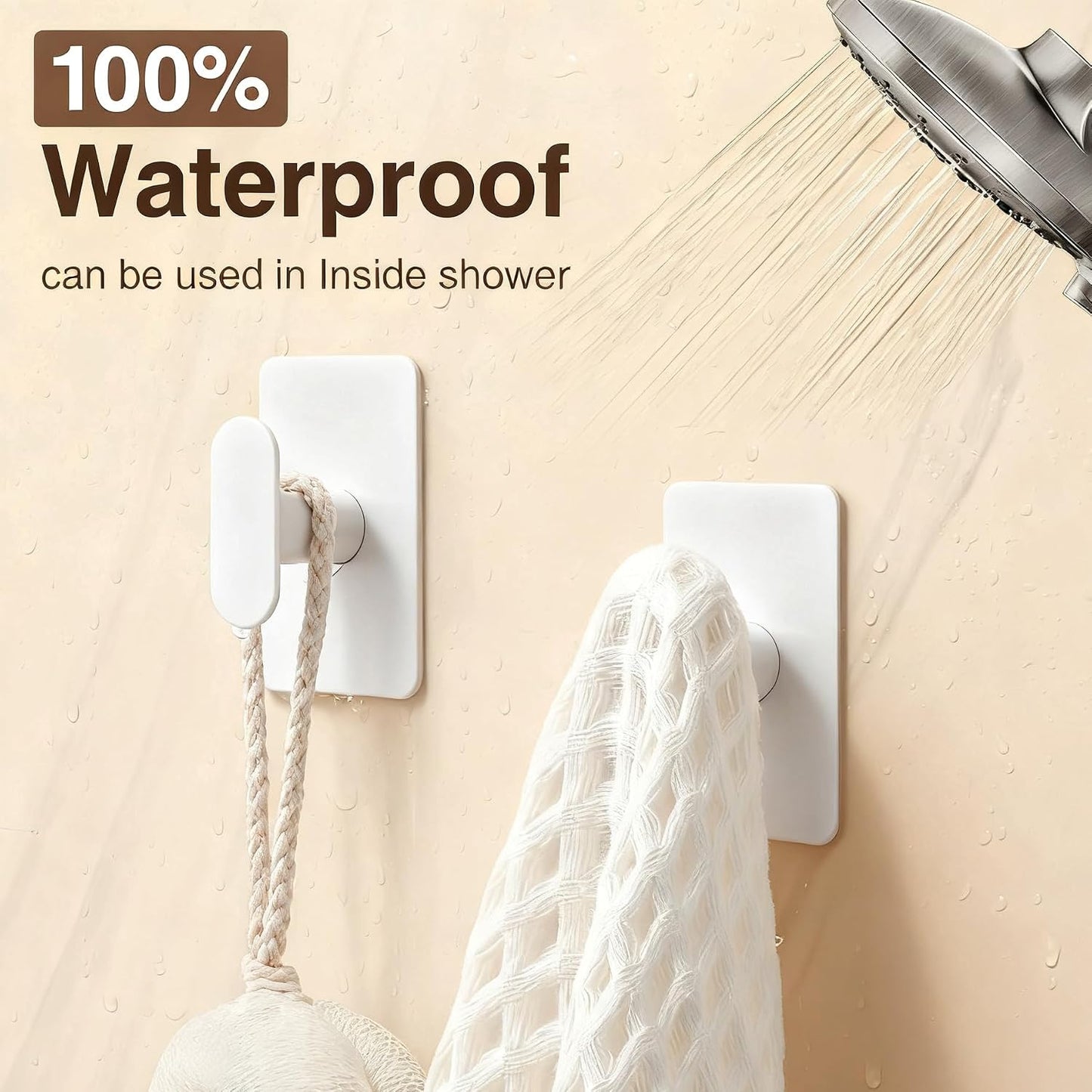 Ganchos adhesivos para toallas baño cocina 4 pzas