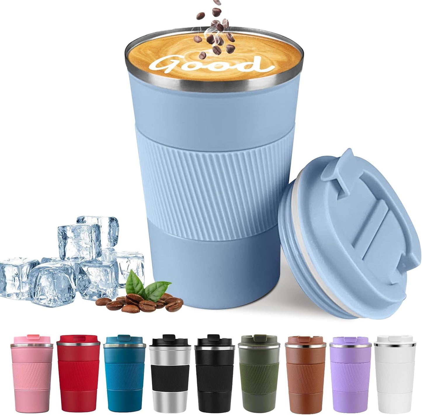 Taza café térmica acero inox a prueba de fugas portátil