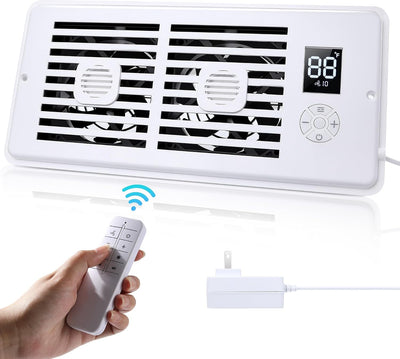 Ventilador registro 4x10 silencioso con termostato y control remoto