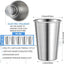 16 Pzas Vasos Acero Inox 16oz Apilables Uso Diario