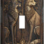 Placa interruptor decorativa dos lobos para dormitorio