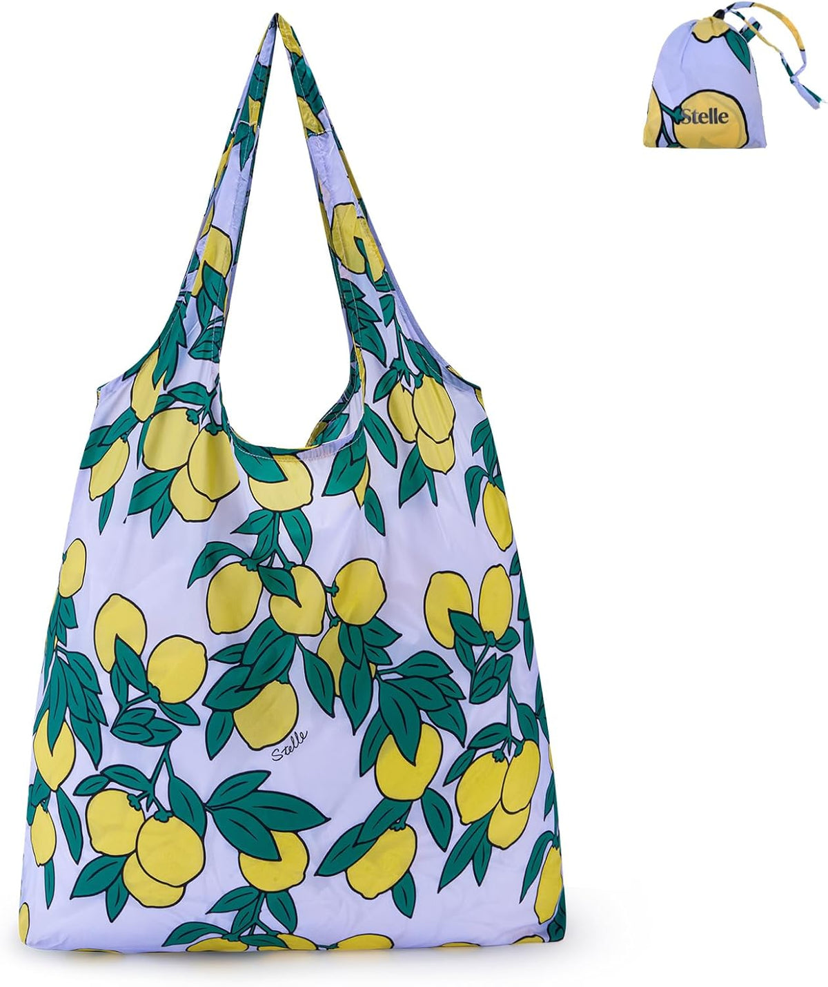 Bolsa de comestibles ligera reutilizable con asas de nylon ripstop