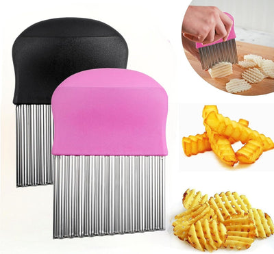 Cortador papas fritas rebanador aguacate Joseph negro rosa set 2