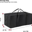 Bolsa almacenamiento cojín ajustable resistente negro 8"