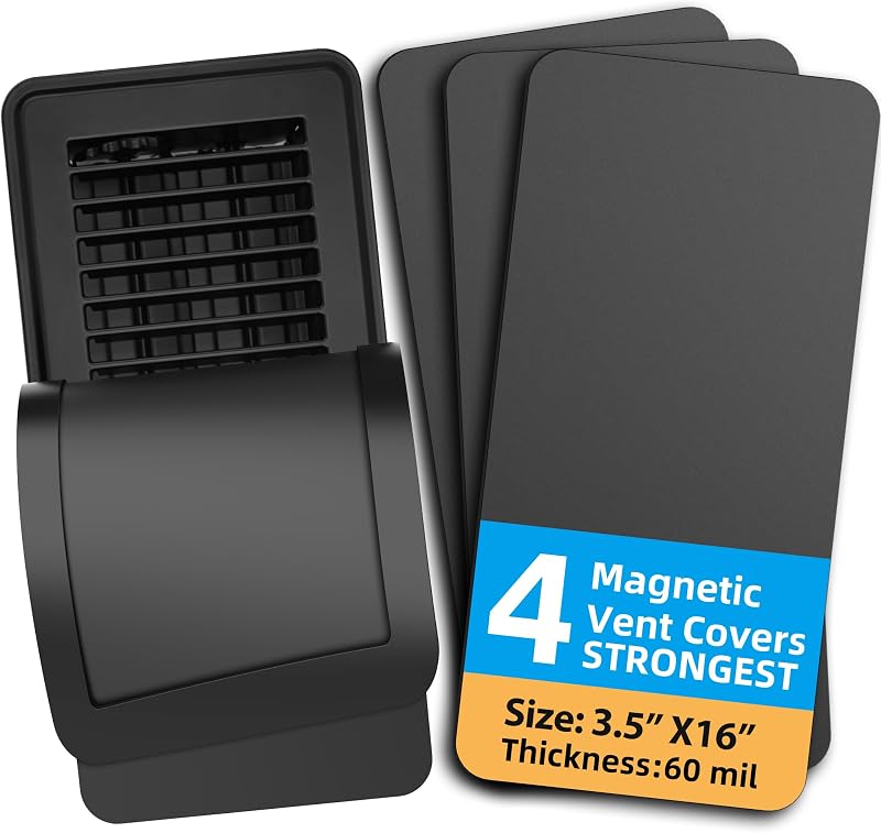 Cubiertas magnéticas ventilación 3.5x16pulg set 4