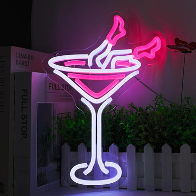 Letrero neón rosa USB para bar casa club