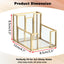 Soporte notas adhesivas vidrio dorado 3x3pulg ranura bolígrafo