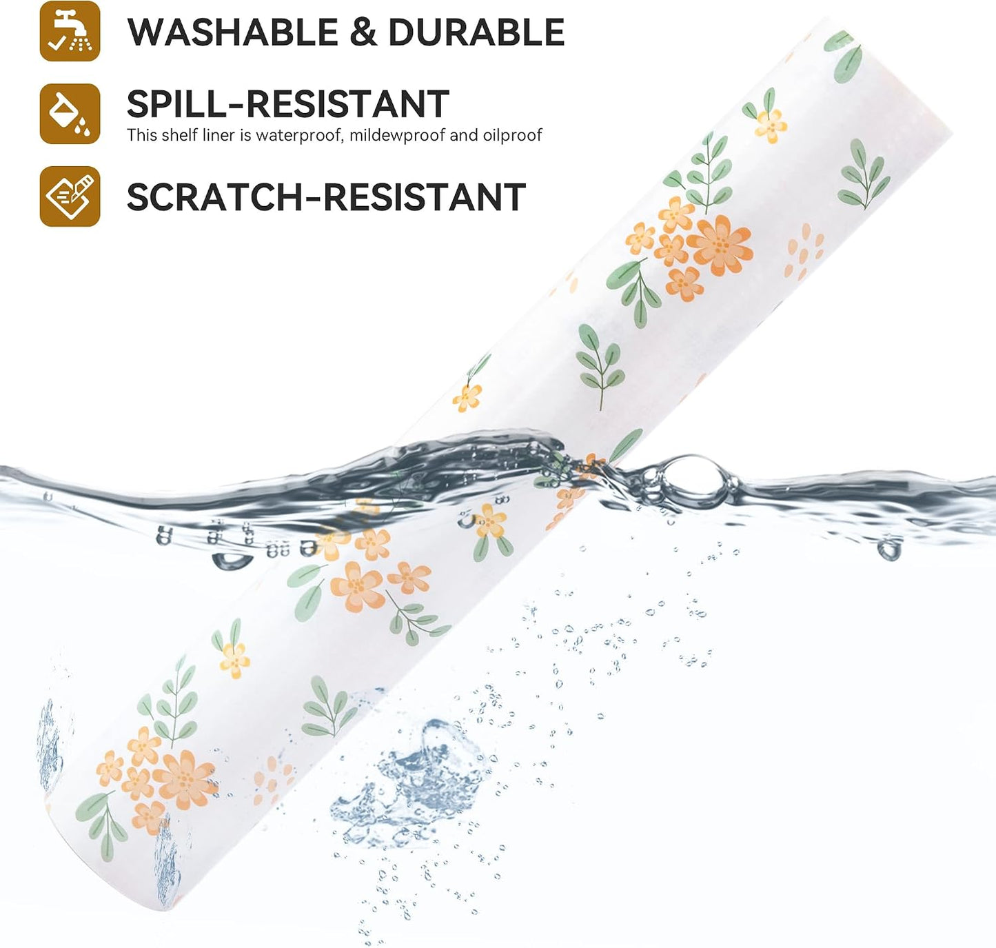 Revestimiento estantes 18" x16ft antiderrap naranja