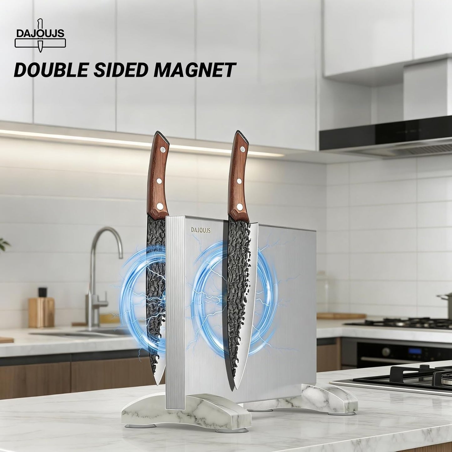 Soporte magnético cuchillos tira doble cara encimera cocina