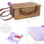 Cesta picnic mimbre 4 personas aislado manta impermeable