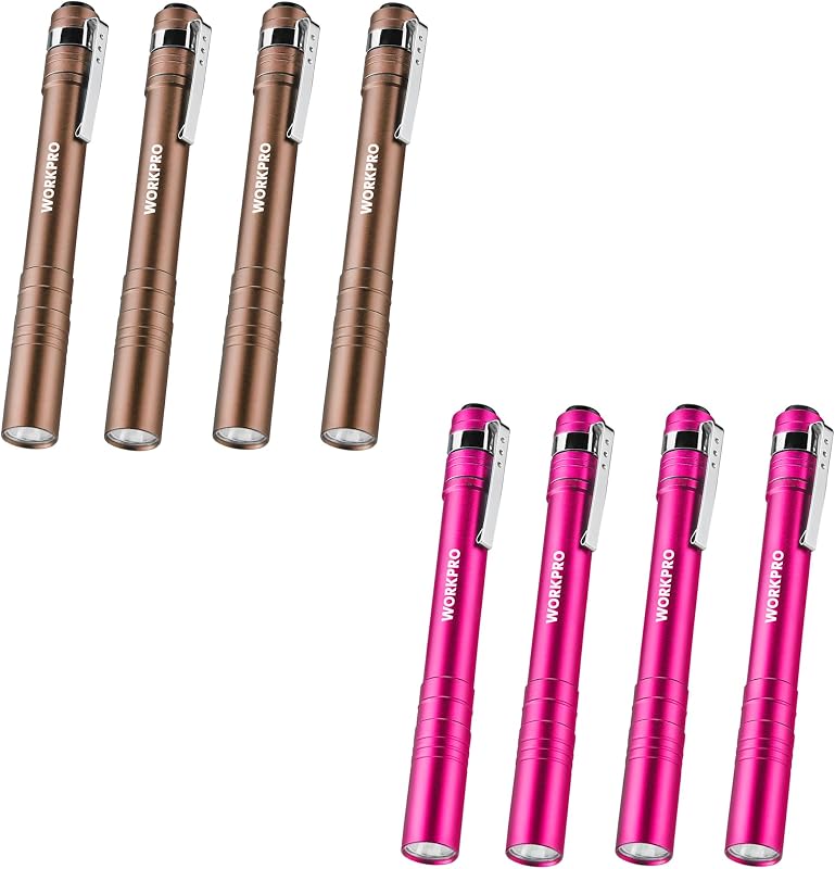 Set 4 Luces Bolígrafo Rosa y 4 Marrones