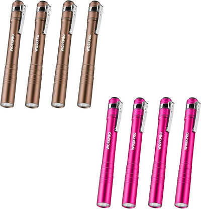 Set 4 Luces Bolígrafo Rosa y 4 Marrones