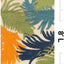 Alfombra contemporánea floral 2'7"x8' multicolor