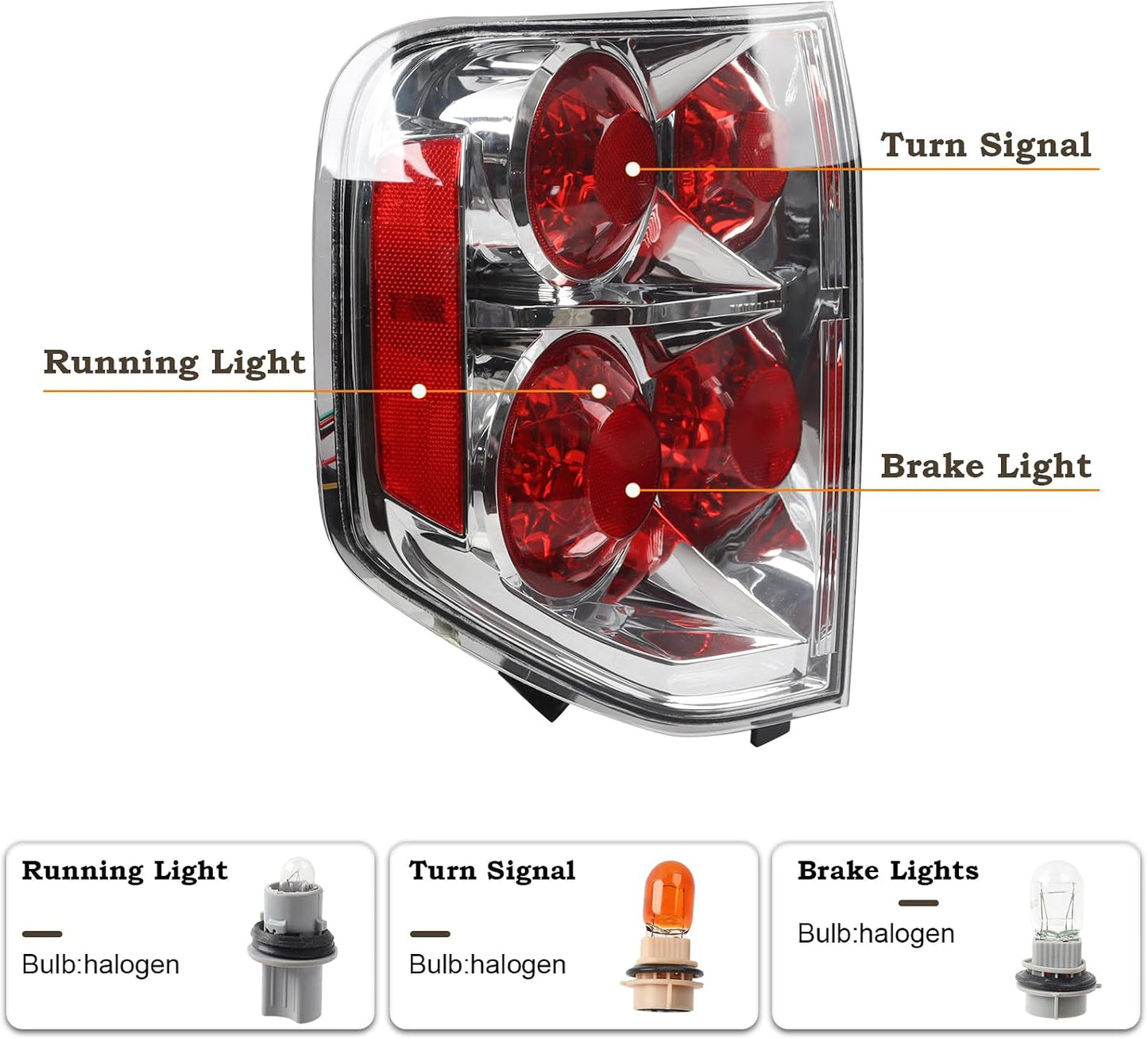 Conjunto luz trasera izq Honda Pilot