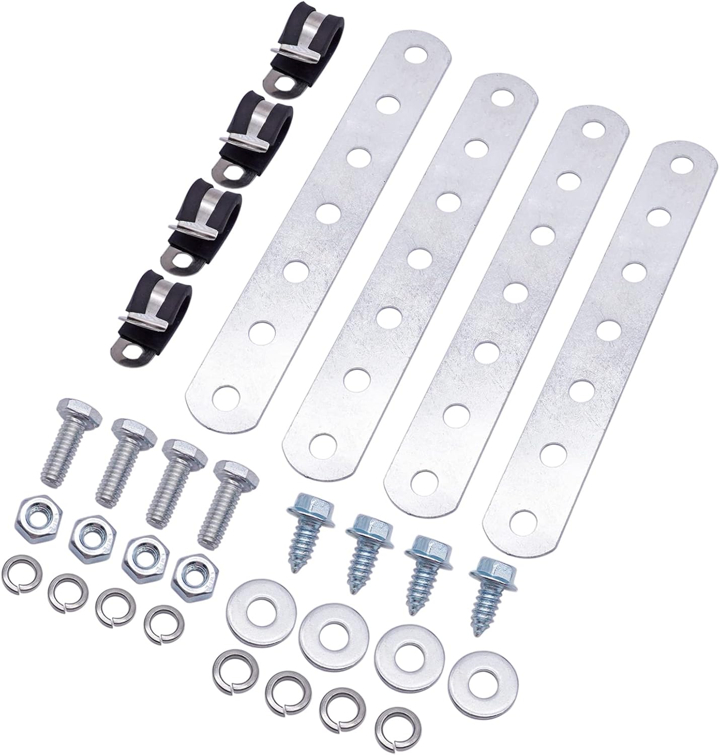 Kit soporte universal enfriador aceite motor metal plata