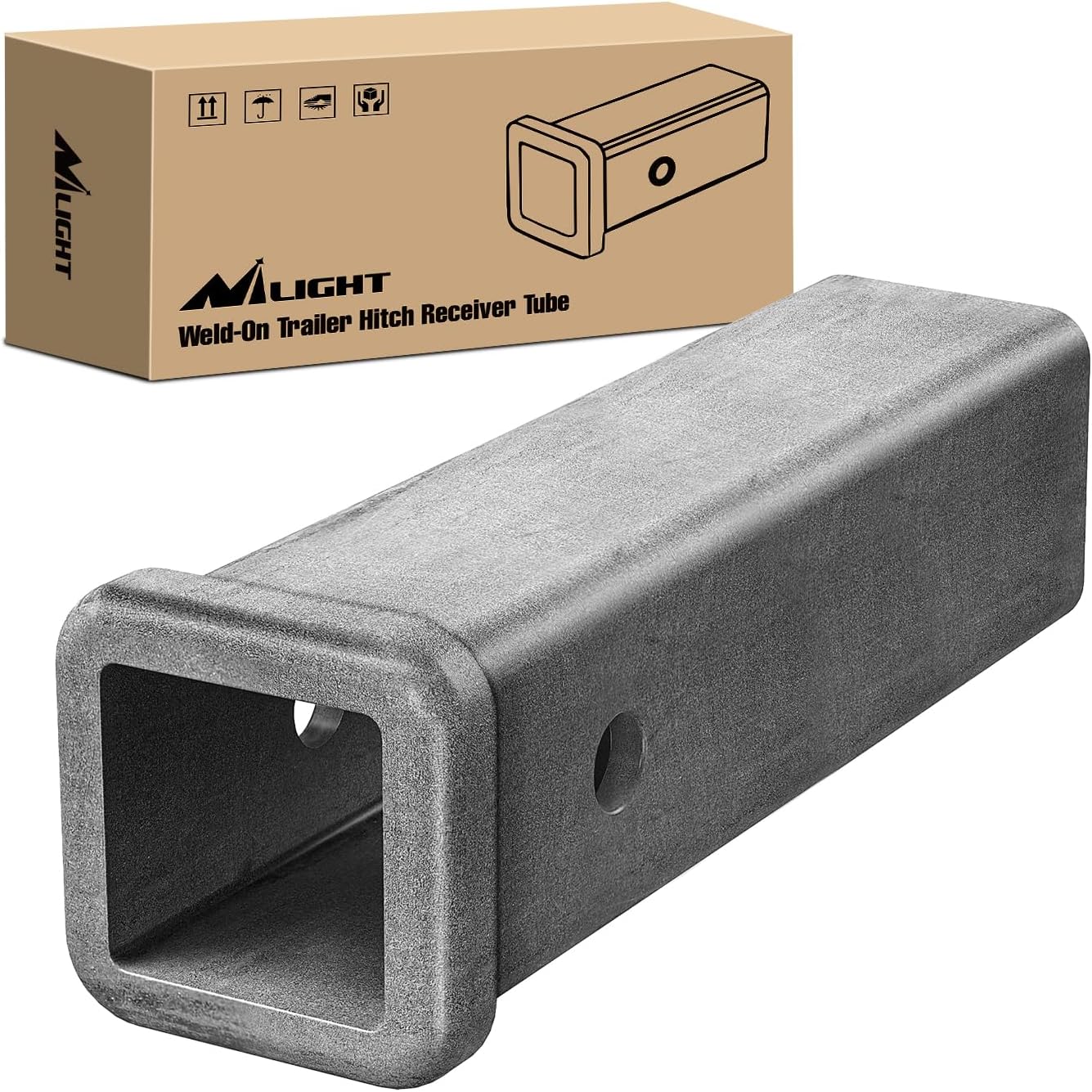 Adaptador enganche barra 2x9 tubo remolque acero