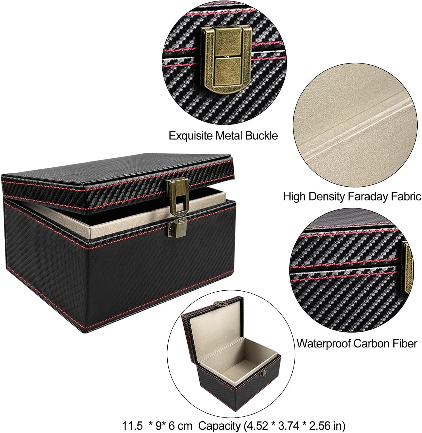 Caja Faraday para llaves coche bloqueo señal tamaño pequeño
