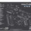 Alfombrilla limpieza P99 acolchada 0.118" para arma