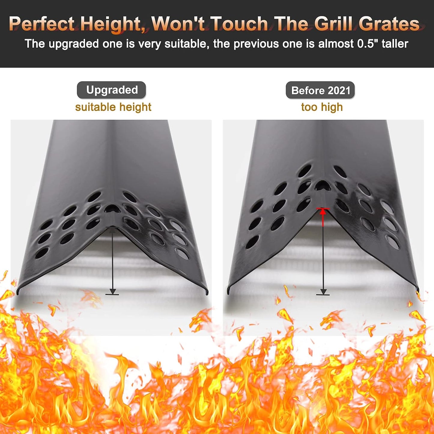 5 Pzas domadores llama para Nexgrill y Grill Master