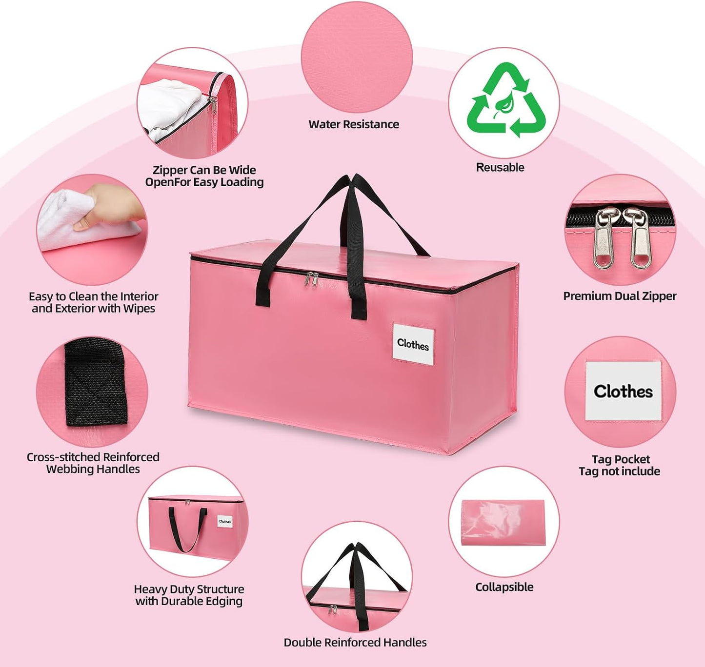 Bolsas mudanza grandes con cremallera para ropa