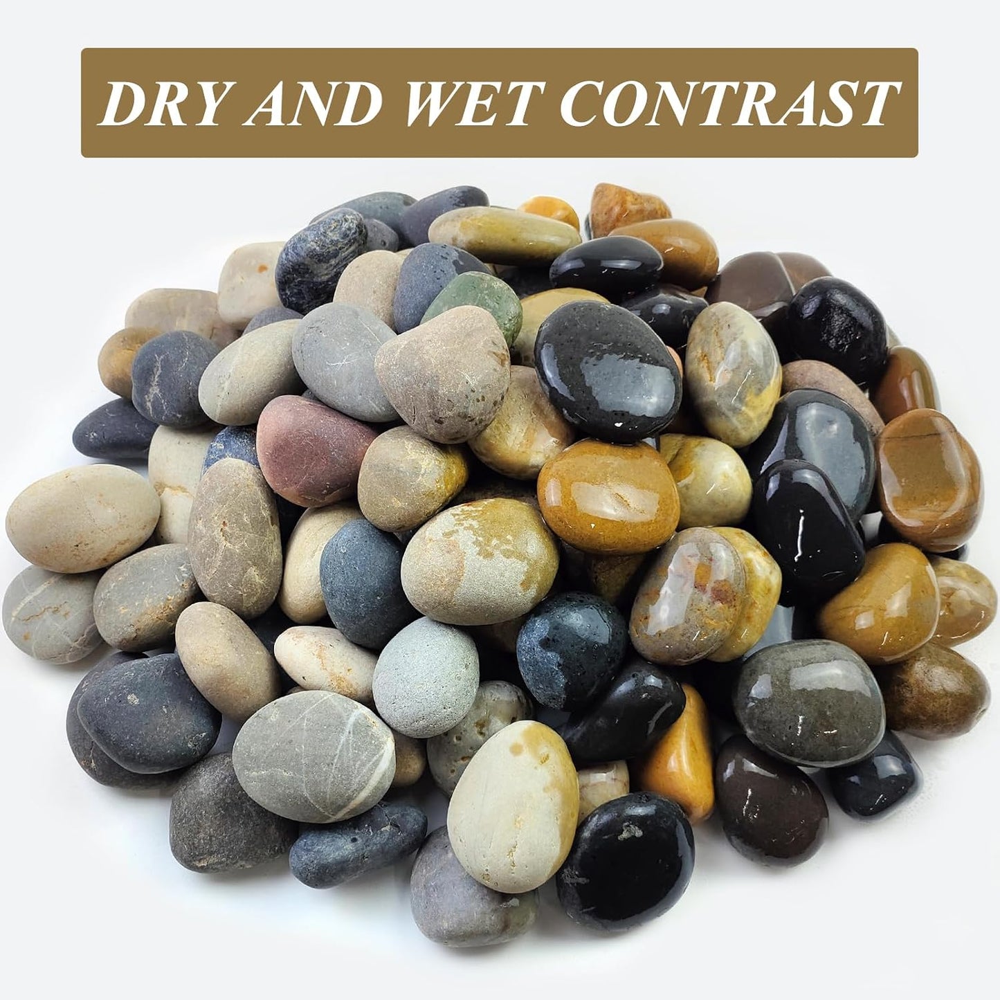 Piedras decorativas de río 2-3pulg para paisajismo y acuario