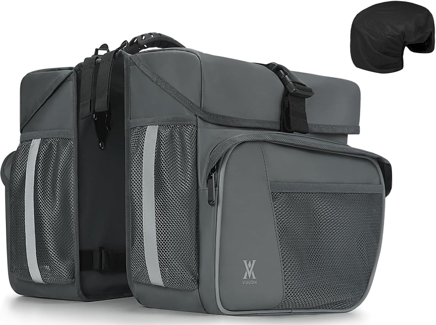 Bolsa sillín bicicleta 36L impermeable con reflectantes