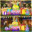 Decoración inflable cumpleaños 8ft con luces LED para
