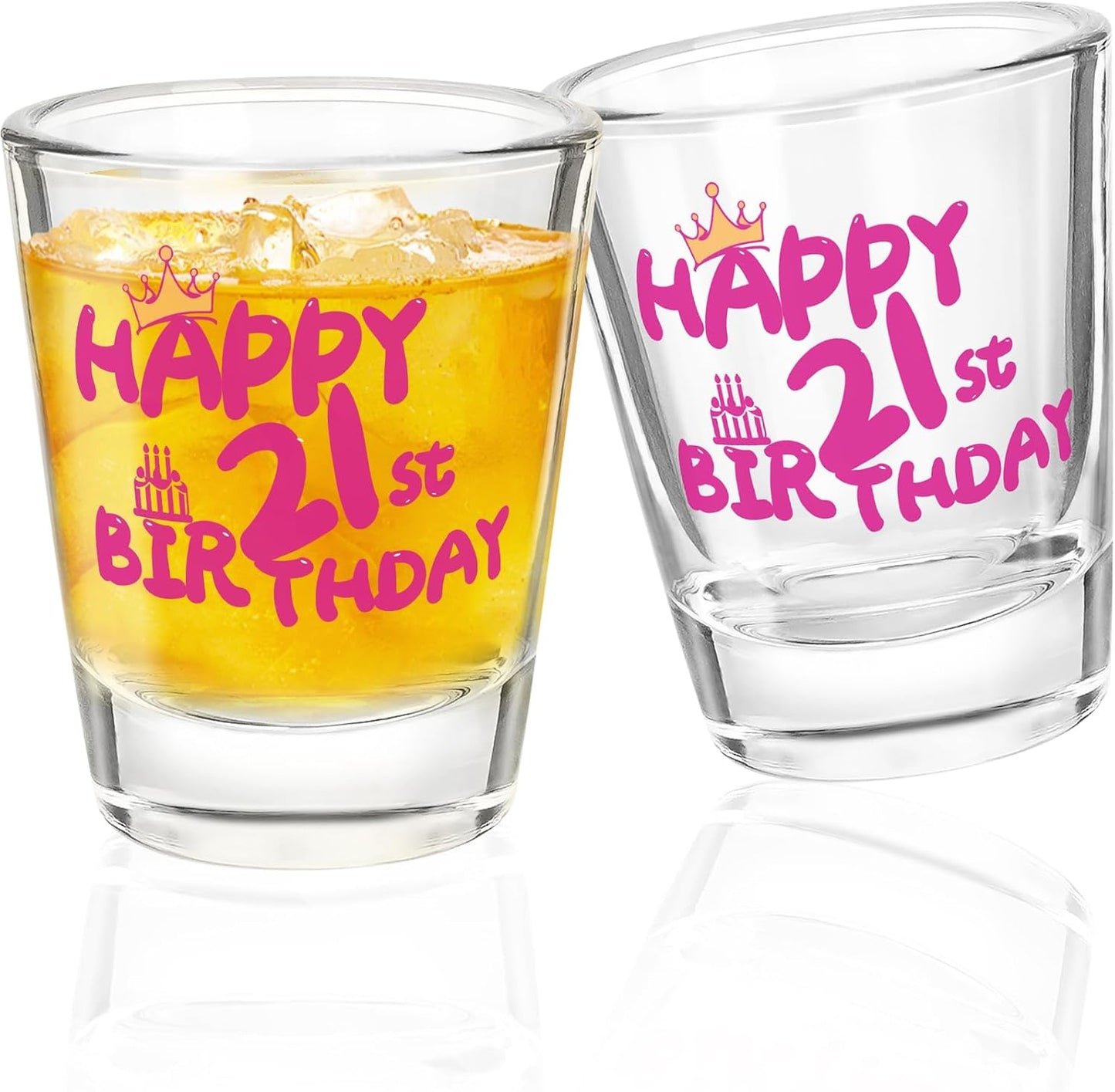 Vaso chupito 1.75oz para mujer cumpleaños 21 set 2