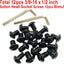 25 Pzas pernos acero inox 3/8-16 x 1/2" con llaves