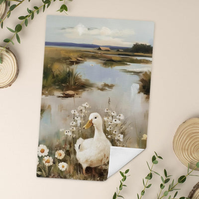 Toallas vintage de pato con diseño rústico para cocina y baño